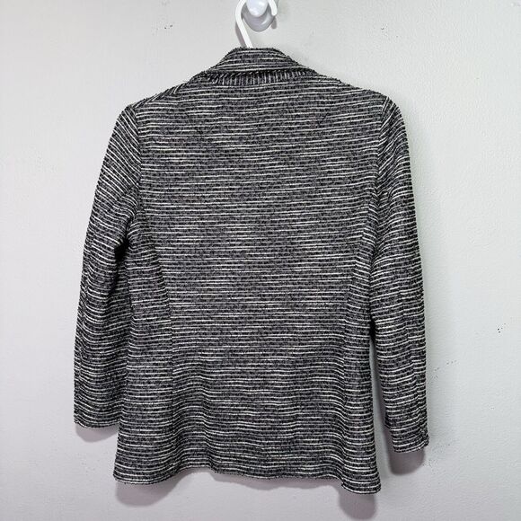 Max Studio Black & White Tweed Blazer Jacket Women’s Size S Classic Style - Picture 2 of 6